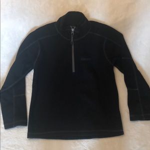 Marmot black fleece jacket w/ neck-length zipper